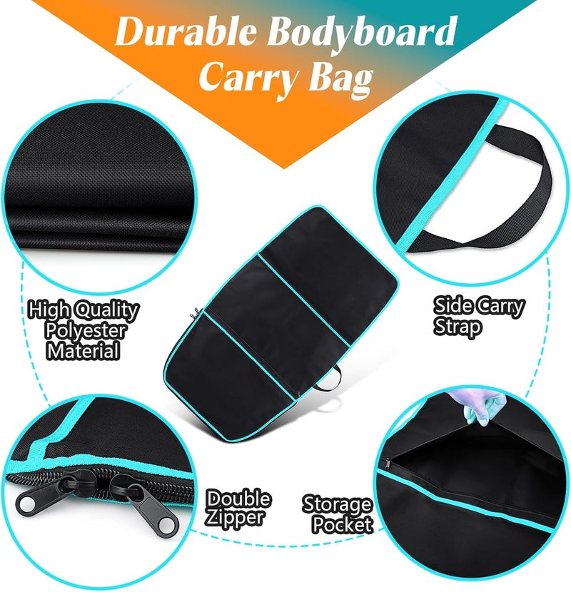 Dawitrly Surfboard Bag, Surfboard Cover Bodyboard Carry Bags, 48 * 26 inch Paddleboard Bag with Handle Carrying Strap, Double Zipper and Storage Pocket for Outdoor Travel - Image 3